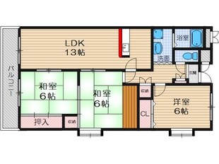 フェルティ摂津の物件間取画像